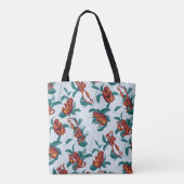 Speelse Apen Patroon van de Witte Lotus Tote Bag (Achterkant)