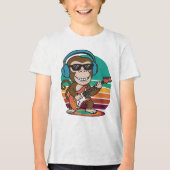 speelse apenrotsen Tri-Blend shirt (Voorkant)