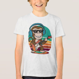 speelse apenrotsen Tri-Blend shirt