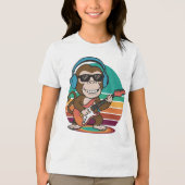 speelse apenrotsen Tri-Blend shirt (Voorkant)