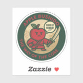Speelse Apple Samurai Discipline  Sticker (Vel)
