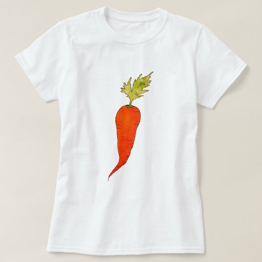 Speelse Aquarel Wortel T-shirt (Design voorkant)