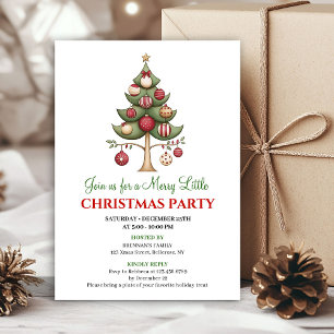 Speelse artistieke kerstboom feestelijke party  kaart
