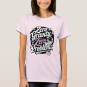 Speelse astronaut drinkt koffie in de ruimte t-shirt (Voorkant)