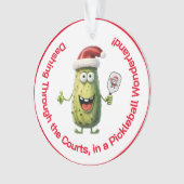 🎄 speelse augurk kerstboom 🎄 ornament (voorkant)