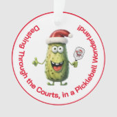 🎄 speelse augurk kerstboom 🎄 ornament (voorkant)