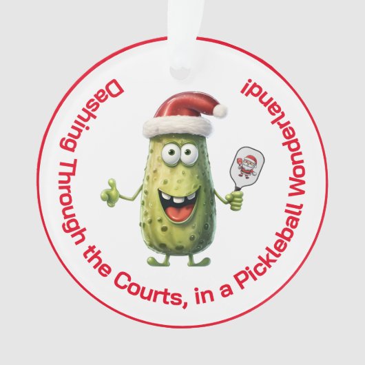 🎄 speelse augurk kerstboom 🎄 ornament (voorkant)