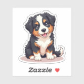 Speelse Aussie Herders Puppy – Chibi Stijl Sticker (Vel)