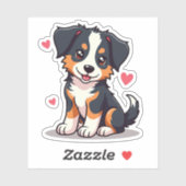 Speelse Australian Shepherd Puppy – Schattigee sti Sticker (Vel)