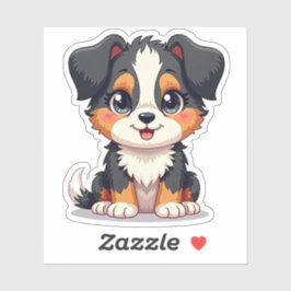 Speelse Australische herdershond Puppy – Chibi-sti Sticker