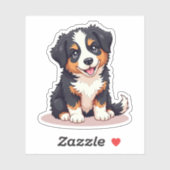 Speelse Australische Herdershond Puppy – Chibi Sti Sticker (Vel)