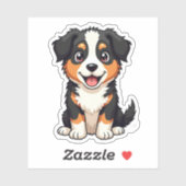 Speelse Australische Herdershond Puppy – Cute Stij Sticker (Vel)