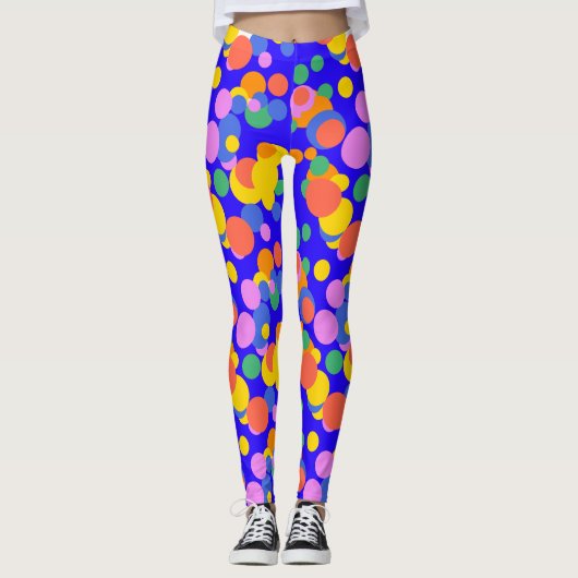 Speelse baan: Abstracte cirkels Leggings (Voorkant)