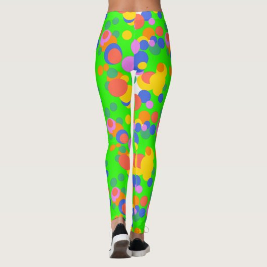 Speelse baan: Abstracte cirkels Leggings (Achterkant)