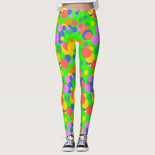 Speelse baan: Abstracte cirkels Leggings (Voorkant)
