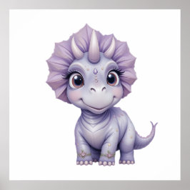 Speelse Baby Dinosaur Canvas – Kinderen Kamer Poster