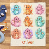 Speelse Baby Dragons gepersonaliseerd Fleece Deken