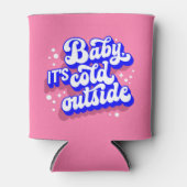 Speelse Baby, het is koud buiten het winterontwerp Blikjeskoeler (Voorkant)