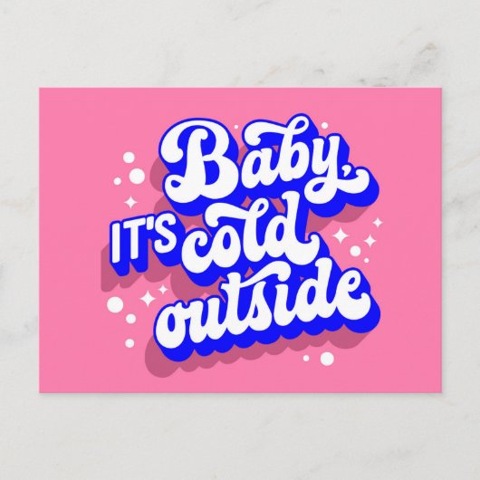 Speelse Baby, het is koud buiten het winterontwerp Briefkaart (Voorkant)