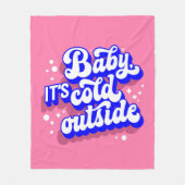 Speelse Baby, het is koud buiten het winterontwerp Fleece Deken (Voorkant)