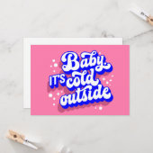 Speelse Baby, het is koud buiten het winterontwerp Kaart (Voorkant / Achterkant in situ)