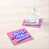 Speelse Baby, het is koud buiten het winterontwerp Kartonnen Onderzetters (Insitu)