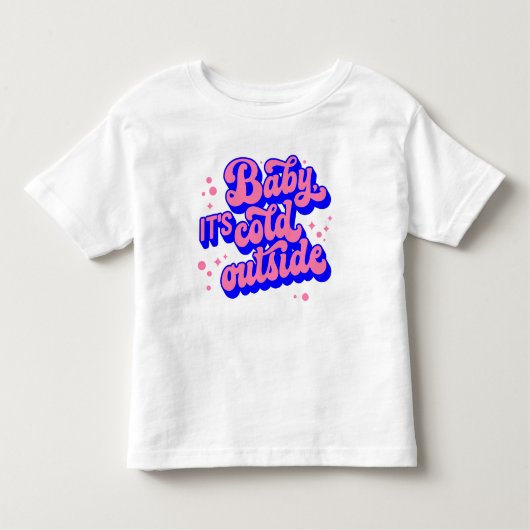 Speelse Baby, het is koud buiten het winterontwerp Kinder Shirts (Voorkant)