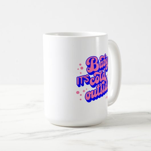 Speelse Baby, het is koud buiten het winterontwerp Koffiemok (Voorkant rechts)