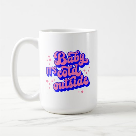 Speelse Baby, het is koud buiten het winterontwerp Koffiemok (Links)