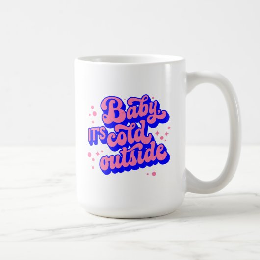 Speelse Baby, het is koud buiten het winterontwerp Koffiemok (Rechts)