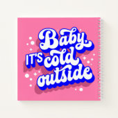 Speelse Baby, het is koud buiten het winterontwerp Notitieboek (Achterkant)