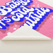 Speelse Baby, het is koud buiten het winterontwerp Sherpa Deken (3/4)