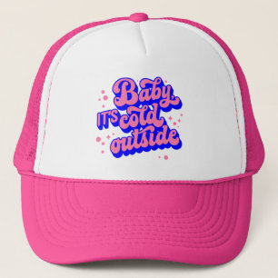 Speelse Baby, het is koud buiten het winterontwerp Trucker Pet