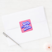 Speelse Baby, het is koud buiten het winterontwerp Vierkante Sticker (Envelop)