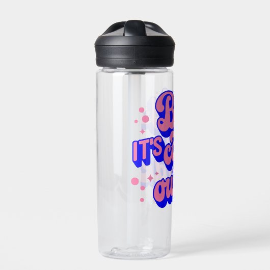 Speelse Baby, het is koud buiten het winterontwerp Waterfles (Voorkant)