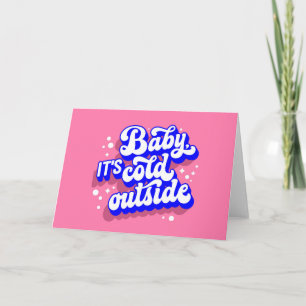 Speelse Baby, Het Is Koud Buiten Winter Design Kaart