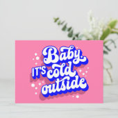 Speelse Baby, het is koud buiten Winter Design Kaart (Staand voorkant)
