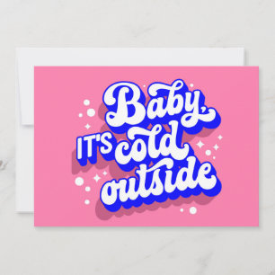 Speelse Baby, Het Is Koud Buiten Winter Design Kaart