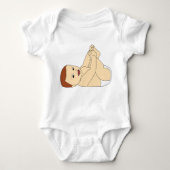 Speelse Baby-minimalistische Cartoon Baby illustra Romper (Voorkant)