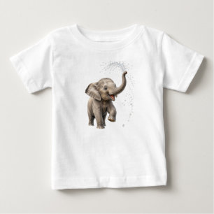 Speelse Baby Olifant Spetterend in Rivier Mooie Wi