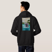 Speelse Baby Olifant Spuiten Water Design Hoodie (Achterkant volledig)