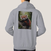 Speelse Baby Red Panda Forest Design Hoodie (Achterkant)