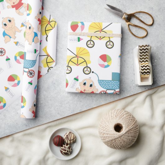 Speelse baby's cadeaupapier (Crafts)