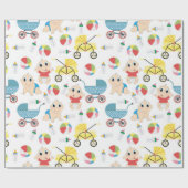Speelse baby's cadeaupapier (Vlak)