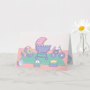 Speelse Baby's speelgoed pastel kleur Kaart