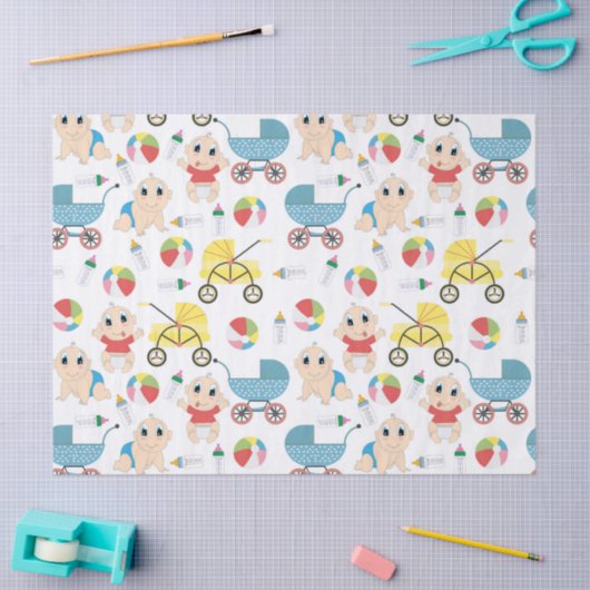 Speelse baby's tissuepapier (Craft)