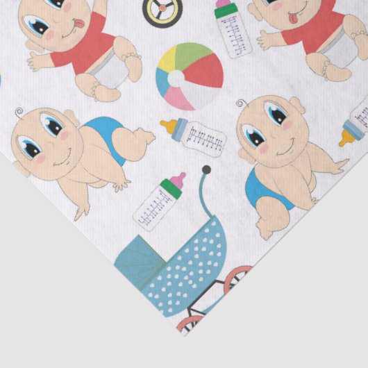 Speelse baby's tissuepapier (Detail)