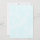 Speelse babysbabykonijn op een ballon verjaardagsf kaart (Achterkant)