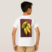 Speelse Banana Art Kinderen T-shirt (Achterkant volledig)