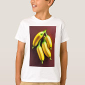 Speelse Banana Art Kinderen T-shirt (Voorkant)